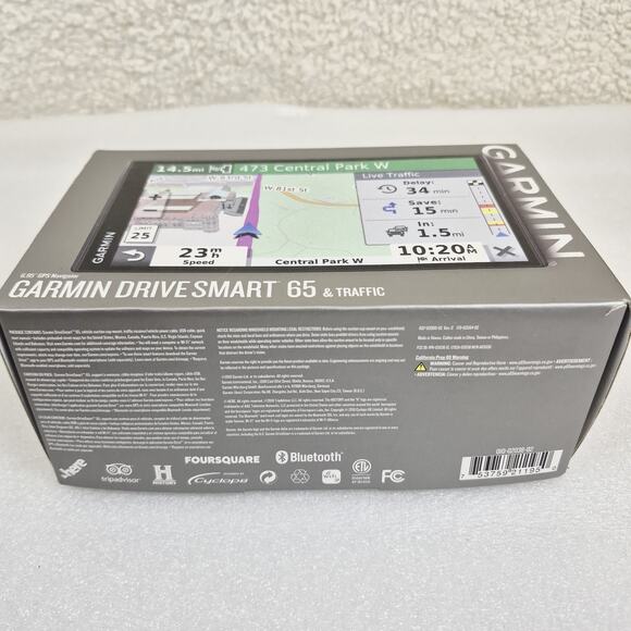 Garmin DriveSmart 65 MT 6.95" GPS Navigator Black New Open Box Unused - Picture 6 of 7